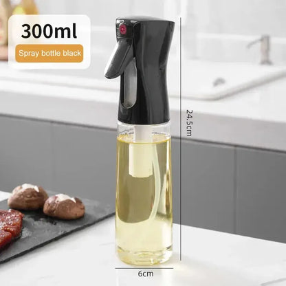 1pc 200/300/500 ML Oil Spray Bottle – Kitchen Household Edible Olive Oil Atomizer for Air Fryers. This spray bottle distributes oil in a fine mist, perfect for cooking, frying, and grilling. Ideal for controlling oil usage