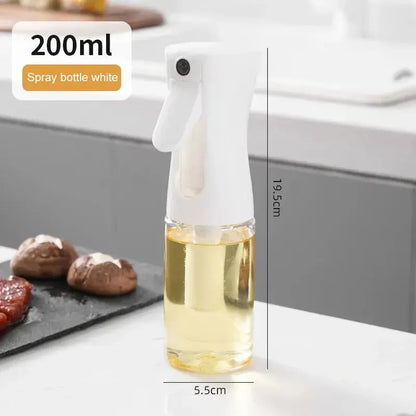 1pc 200/300/500 ML Oil Spray Bottle – Kitchen Household Edible Olive Oil Atomizer for Air Fryers. This spray bottle distributes oil in a fine mist, perfect for cooking, frying, and grilling. Ideal for controlling oil usage