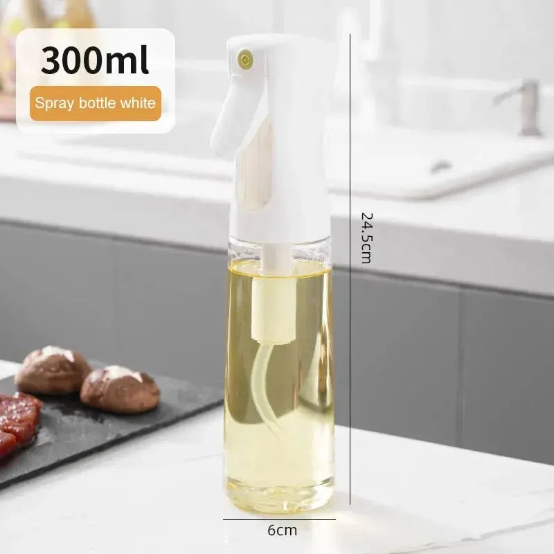 1pc 200/300/500 ML Oil Spray Bottle – Kitchen Household Edible Olive Oil Atomizer for Air Fryers. This spray bottle distributes oil in a fine mist, perfect for cooking, frying, and grilling. Ideal for controlling oil usage