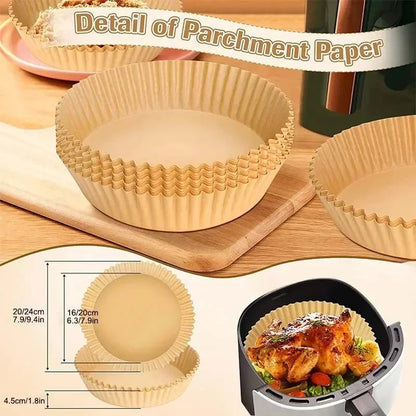 50/100pcs Special Paper for Air Fryer Silicone Oil Paper Oil Absorbing Paper Special Paper Pad for Food Household Paper Plate