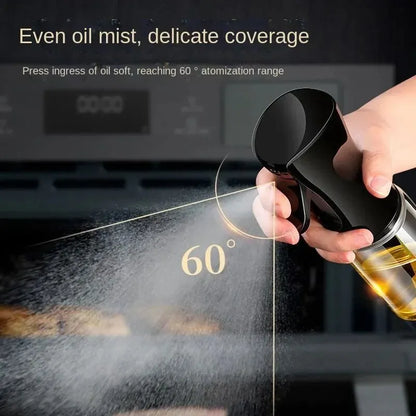 1pc 200/300/500 ML Oil Spray Bottle – Kitchen Household Edible Olive Oil Atomizer for Air Fryers. This spray bottle distributes oil in a fine mist, perfect for cooking, frying, and grilling. Ideal for controlling oil usage