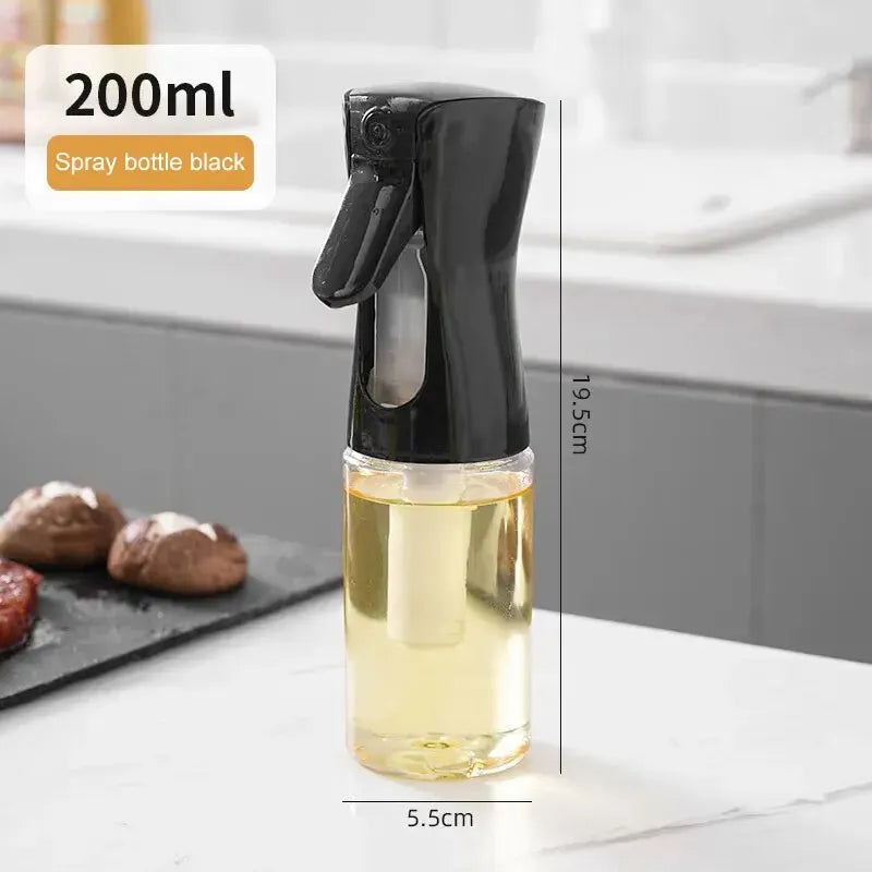 1pc 200/300/500 ML Oil Spray Bottle – Kitchen Household Edible Olive Oil Atomizer for Air Fryers. This spray bottle distributes oil in a fine mist, perfect for cooking, frying, and grilling. Ideal for controlling oil usage